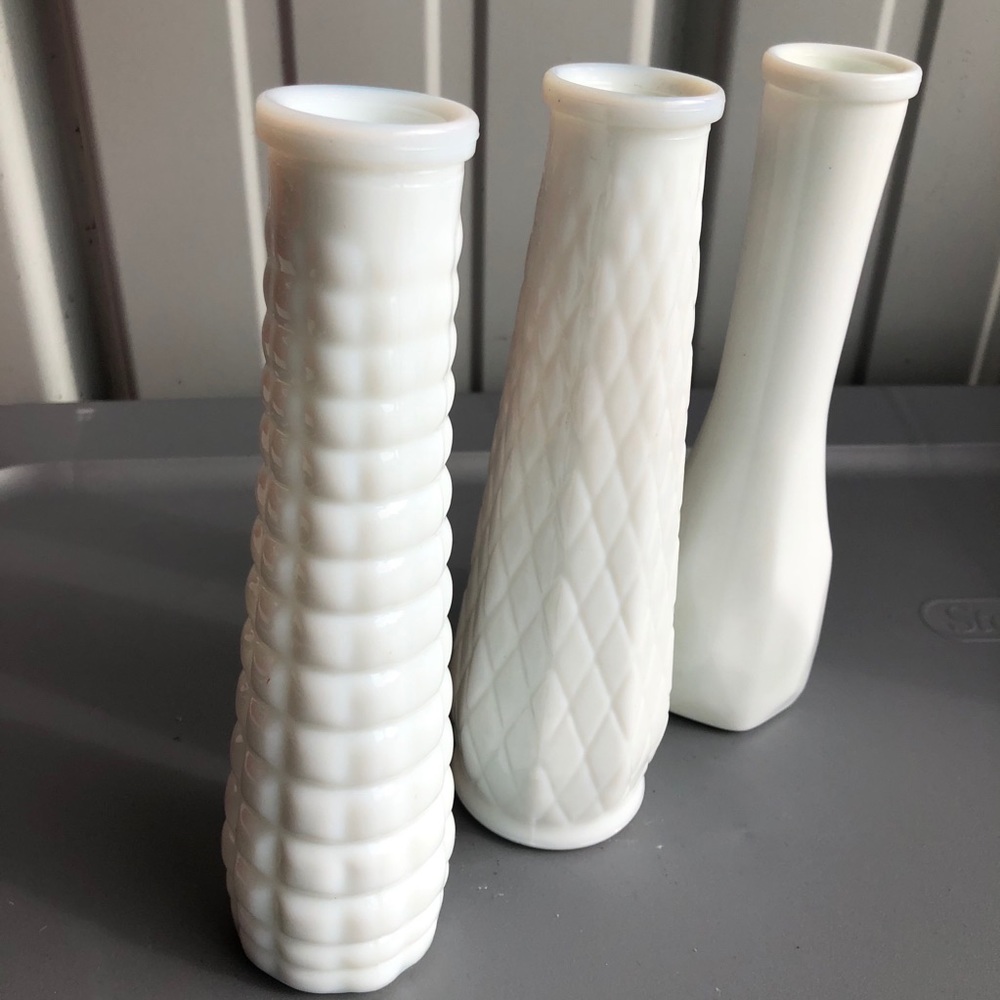 Milk Glass Vintage E.O. Brody Co. Set of 3